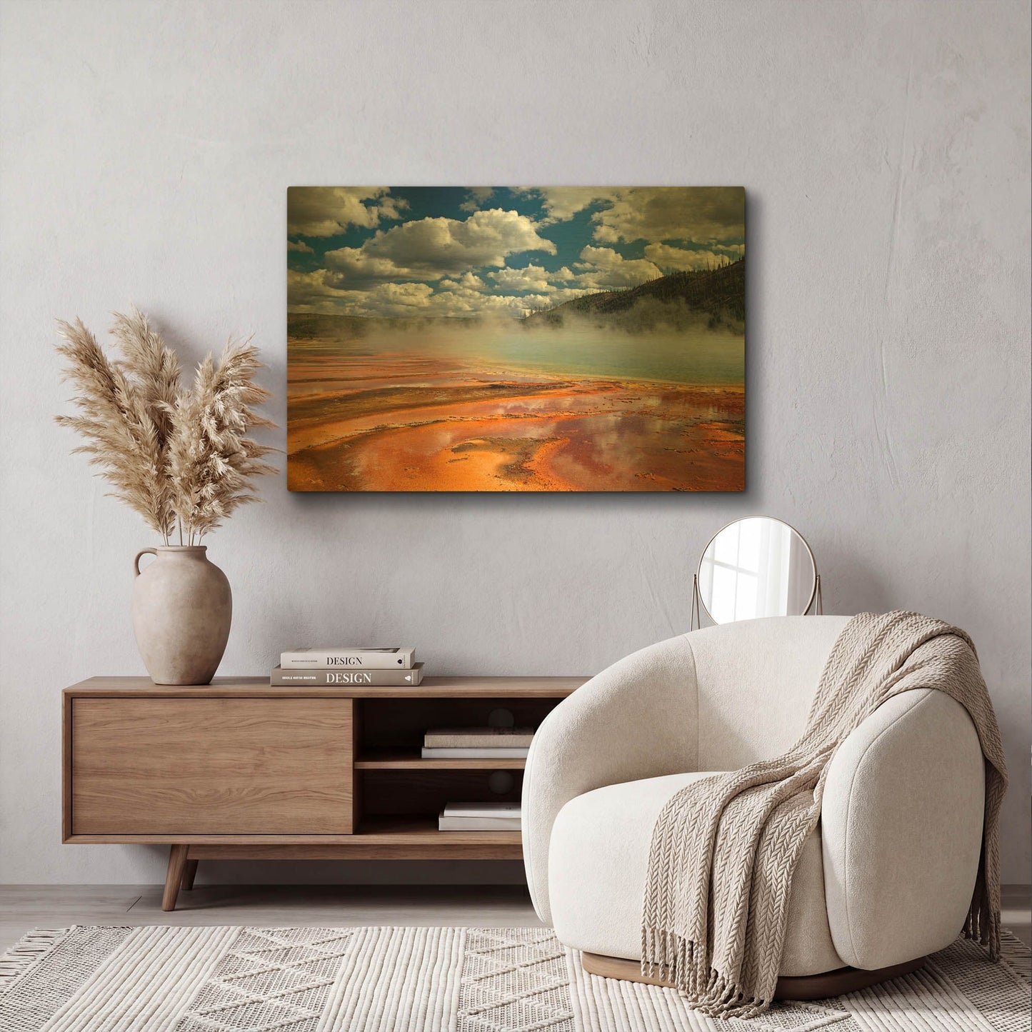 'Prismatic Springs' By Mike Jones Gold Metal Wall Art