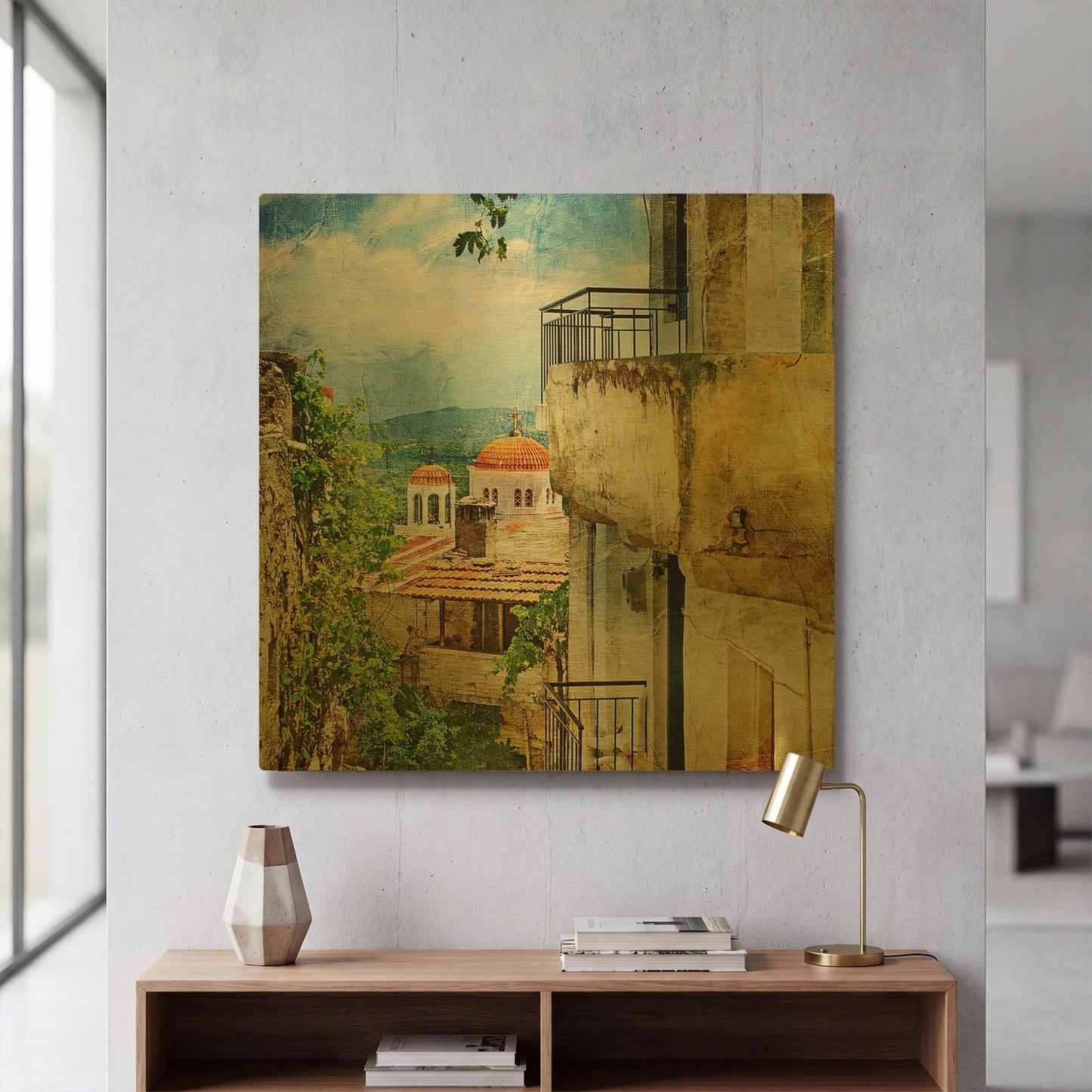 'Santorini II' By LUXE Gold Metal Wall Art