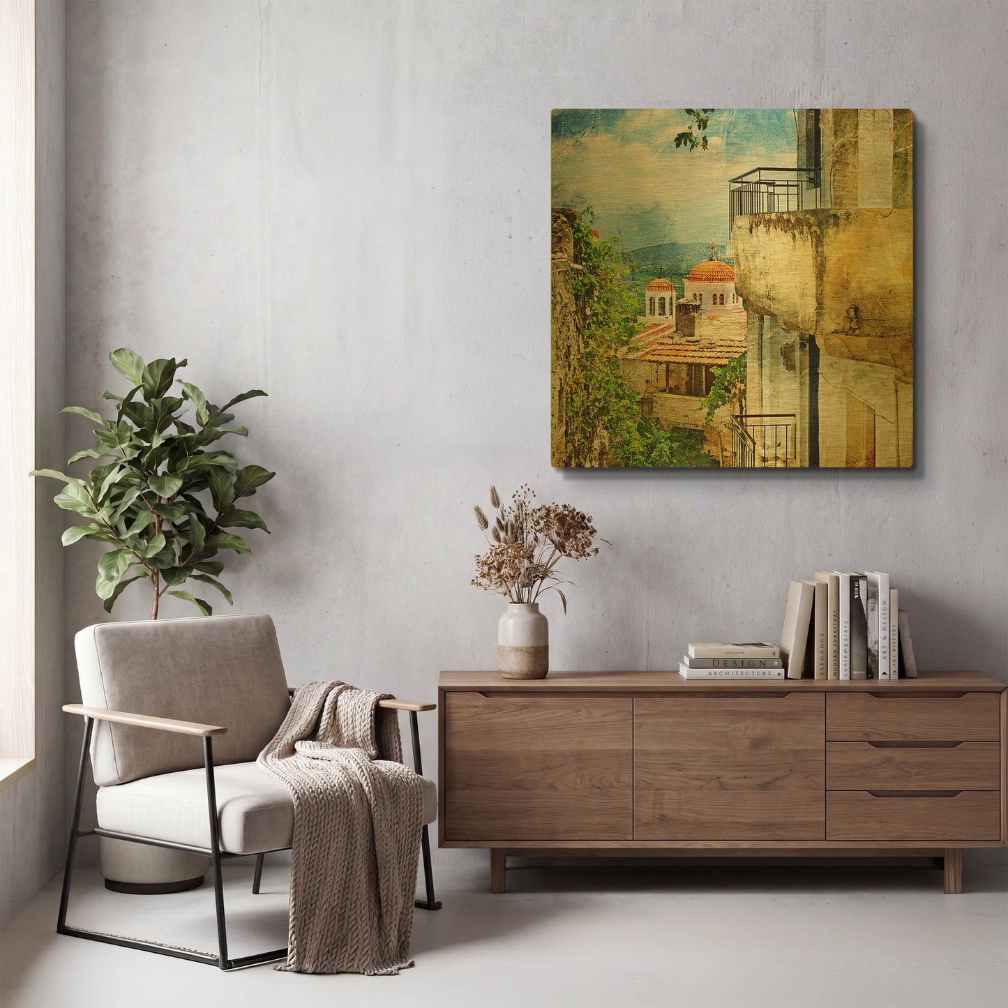 'Santorini II' By LUXE Gold Metal Wall Art