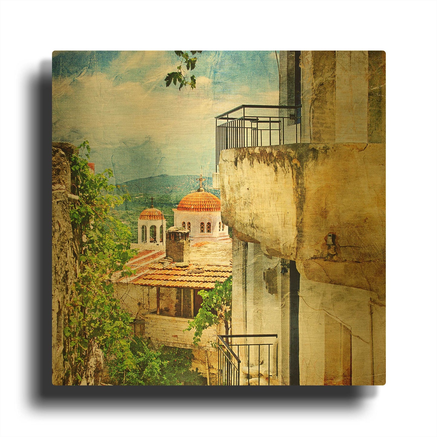 'Santorini II' By LUXE Gold Metal Wall Art