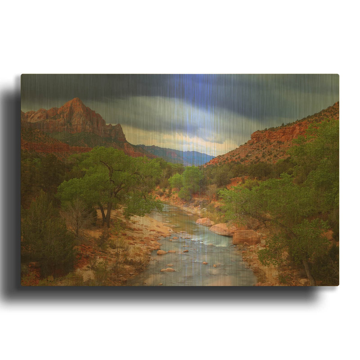 'A Zion Morning' By Darren White Gold Metal Wall Art