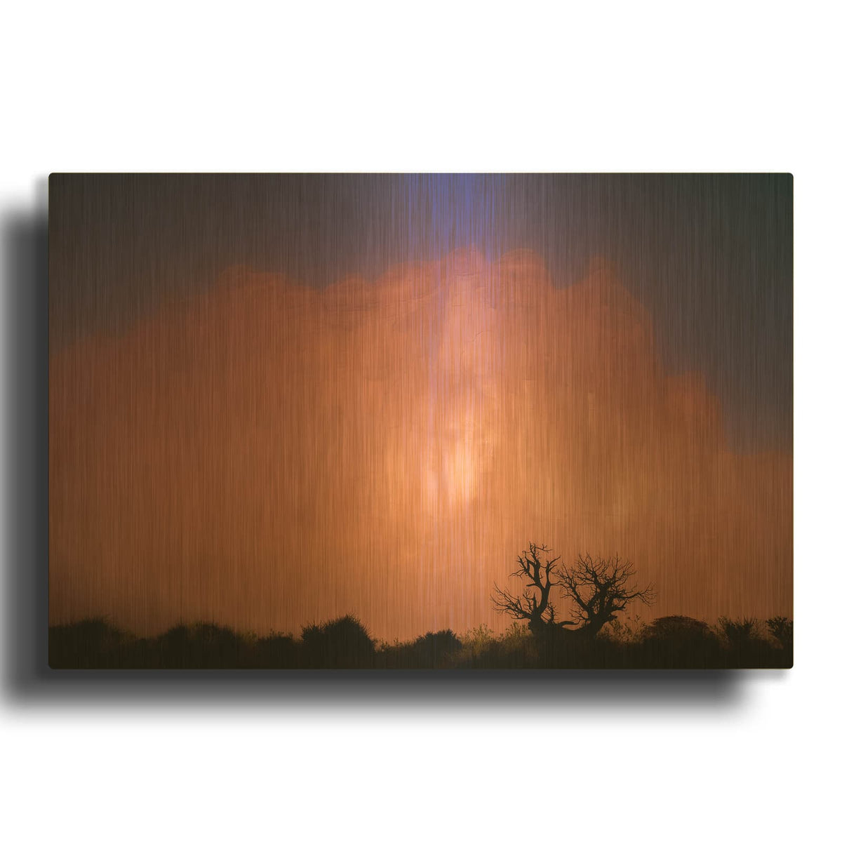 'Arches Morning Fog - Arches National Park' By Darren White Gold Metal Wall Art