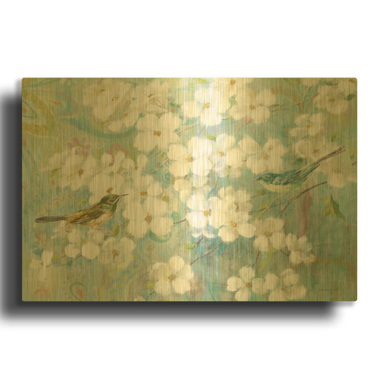 'Spring Dream II' By Danhui Nai Gold Metal Wall Art