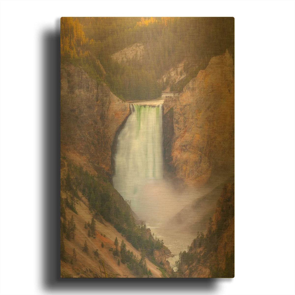 'Artist Point Sunset - Yellowstone National Park' By Darren White Gold Metal Wall Art