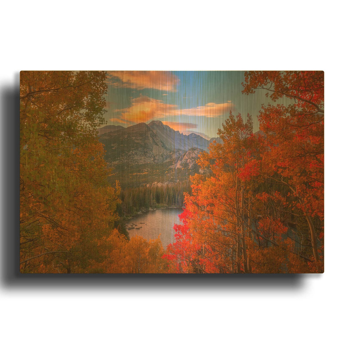 'Autumn' By Darren White Gold Metal Wall Art