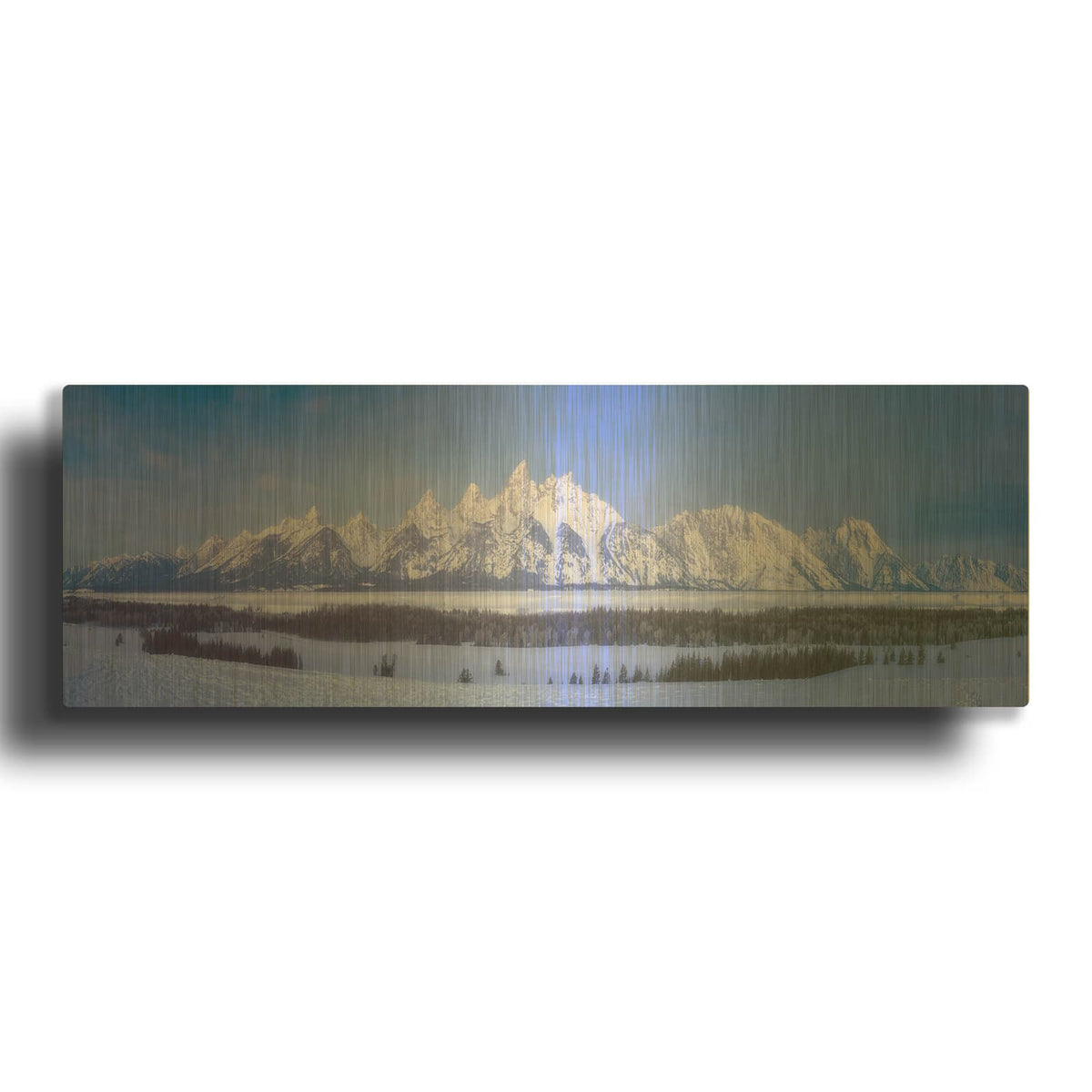 'Blue Hour in the Tetons - Grand Teton National Park' By Darren White Gold Metal Wall Art