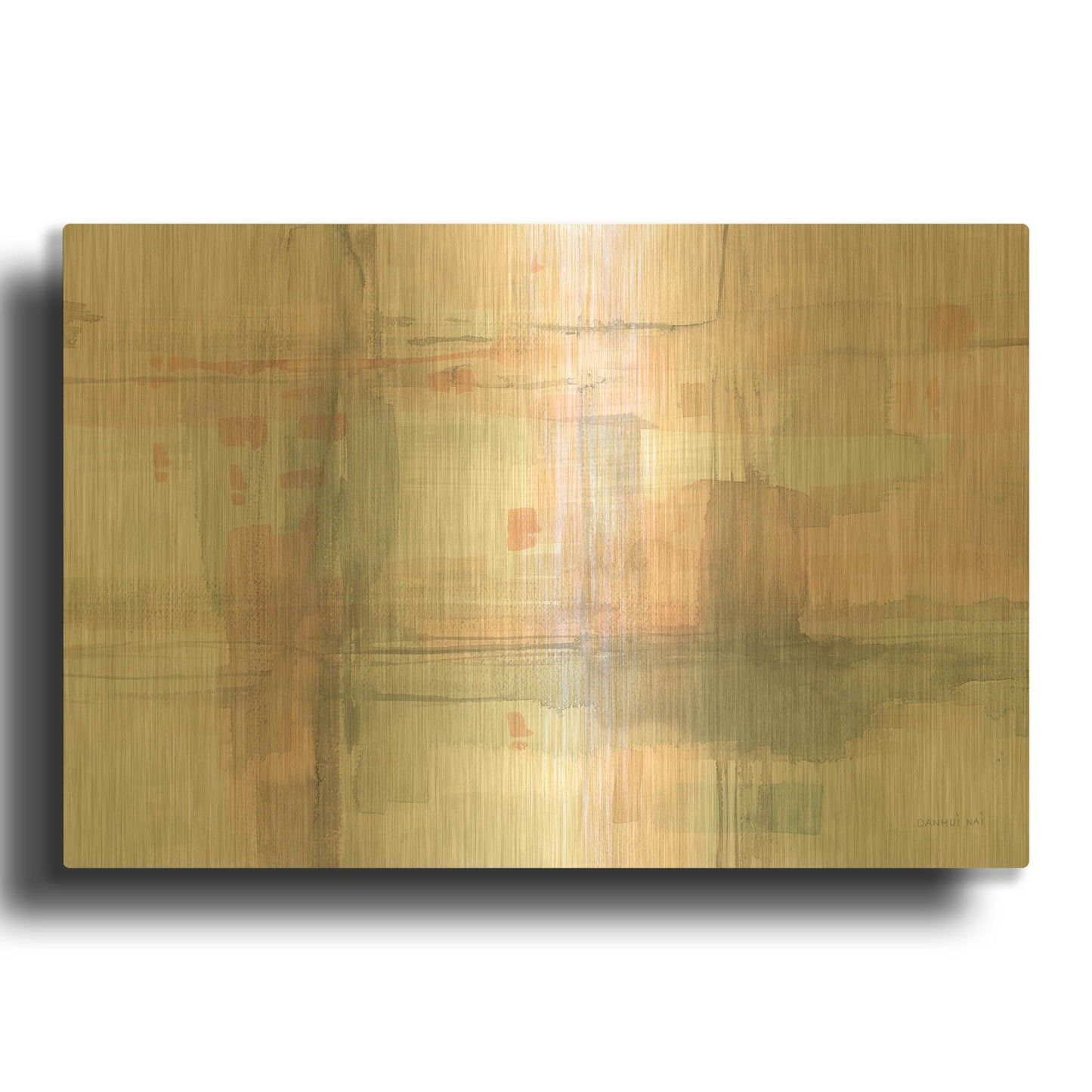 'Intersect II' By Danhui Nai Gold Metal Wall Art