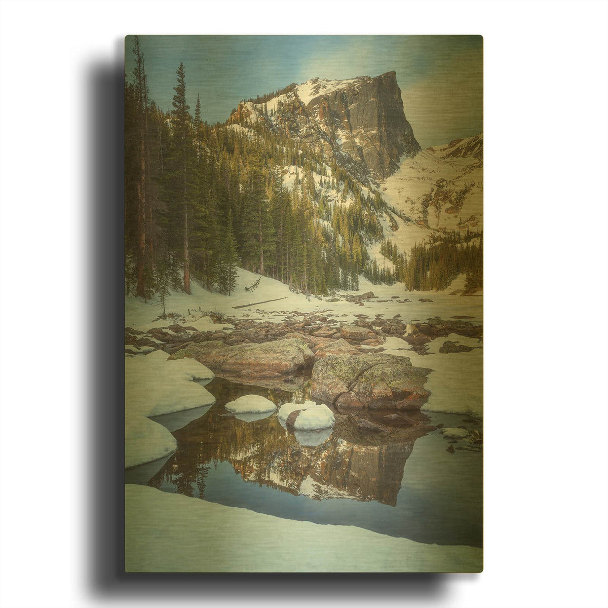 'Morning Dreams - Rocky Mountain National Park' By Darren White Gold Metal Wall Art