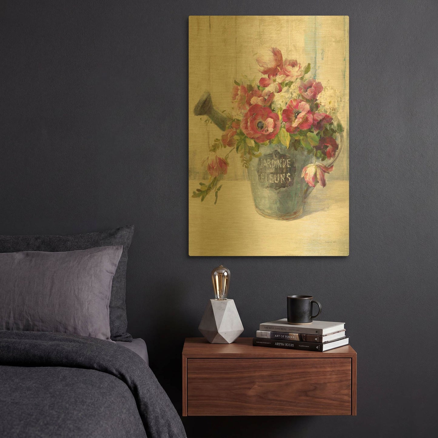 'Garden Blooms II' By Danhui Nai Gold Metal Wall Art