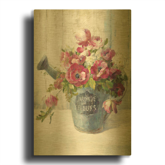 'Garden Blooms II' By Danhui Nai Gold Metal Wall Art