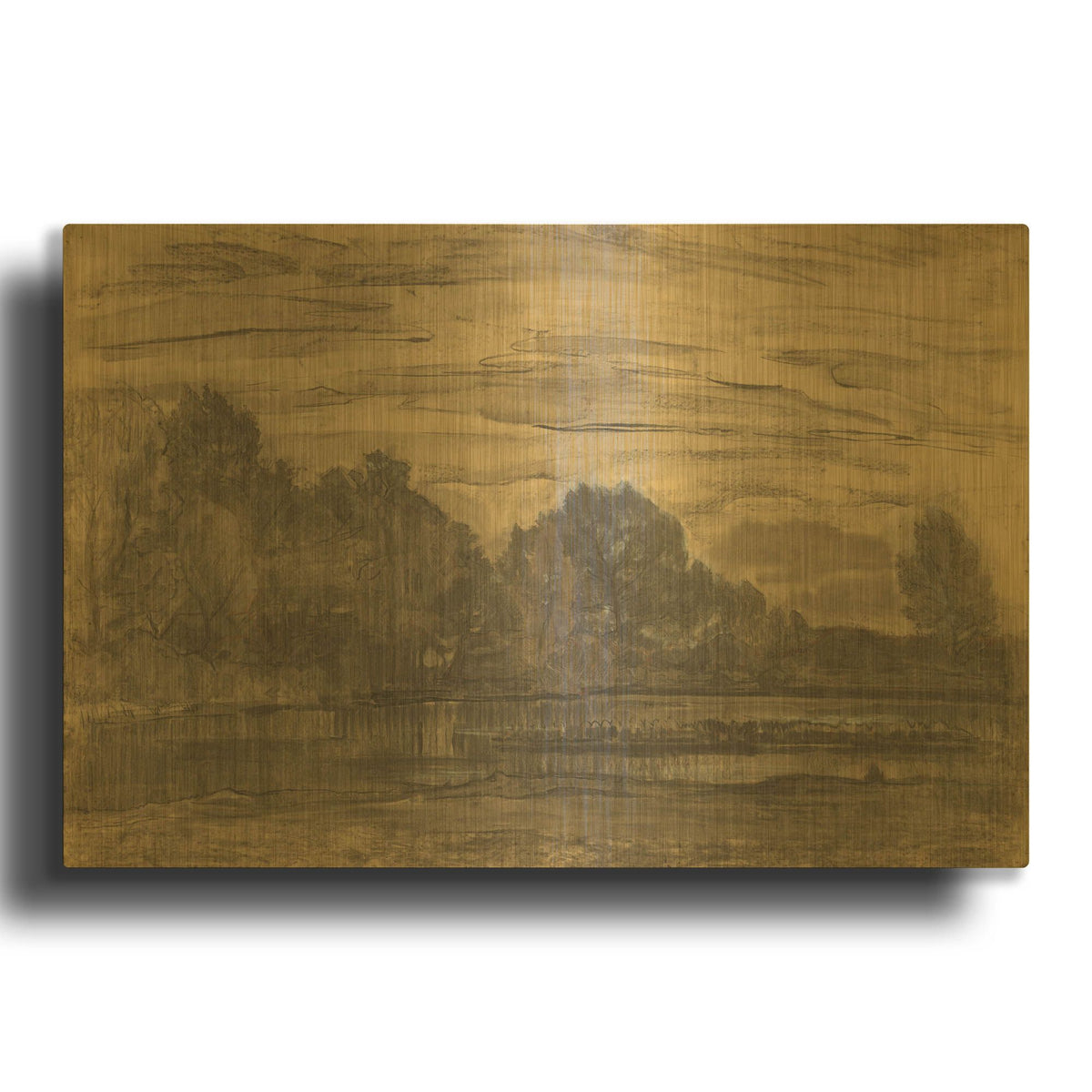 'Fen near Saasveld CA, 1907' By Piet Mondrian Gold Metal Wall Art