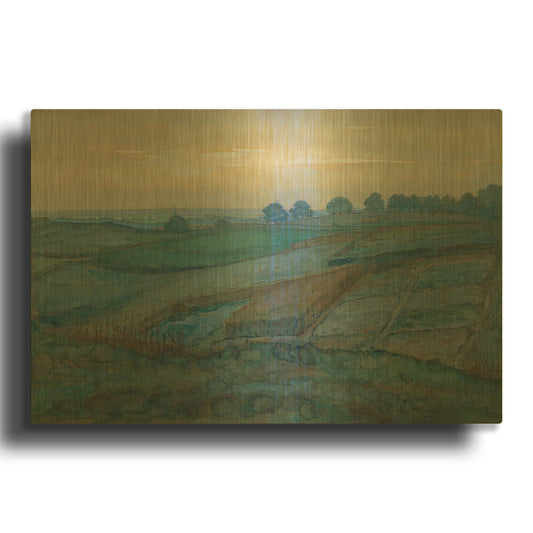 'Landscape near Arnhem, 1900–1901' By Piet Mondrian Gold Metal Wall Art