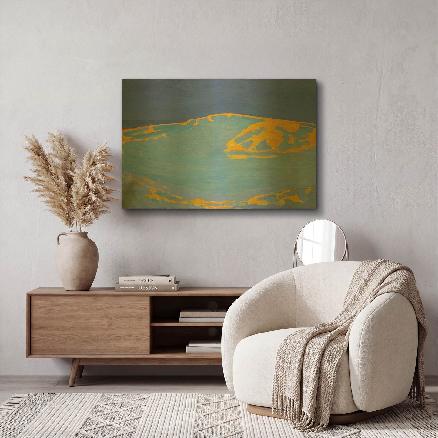 'Summer, Dune in Zeeland, 1910' By Piet Mondrian Gold Metal Wall Art