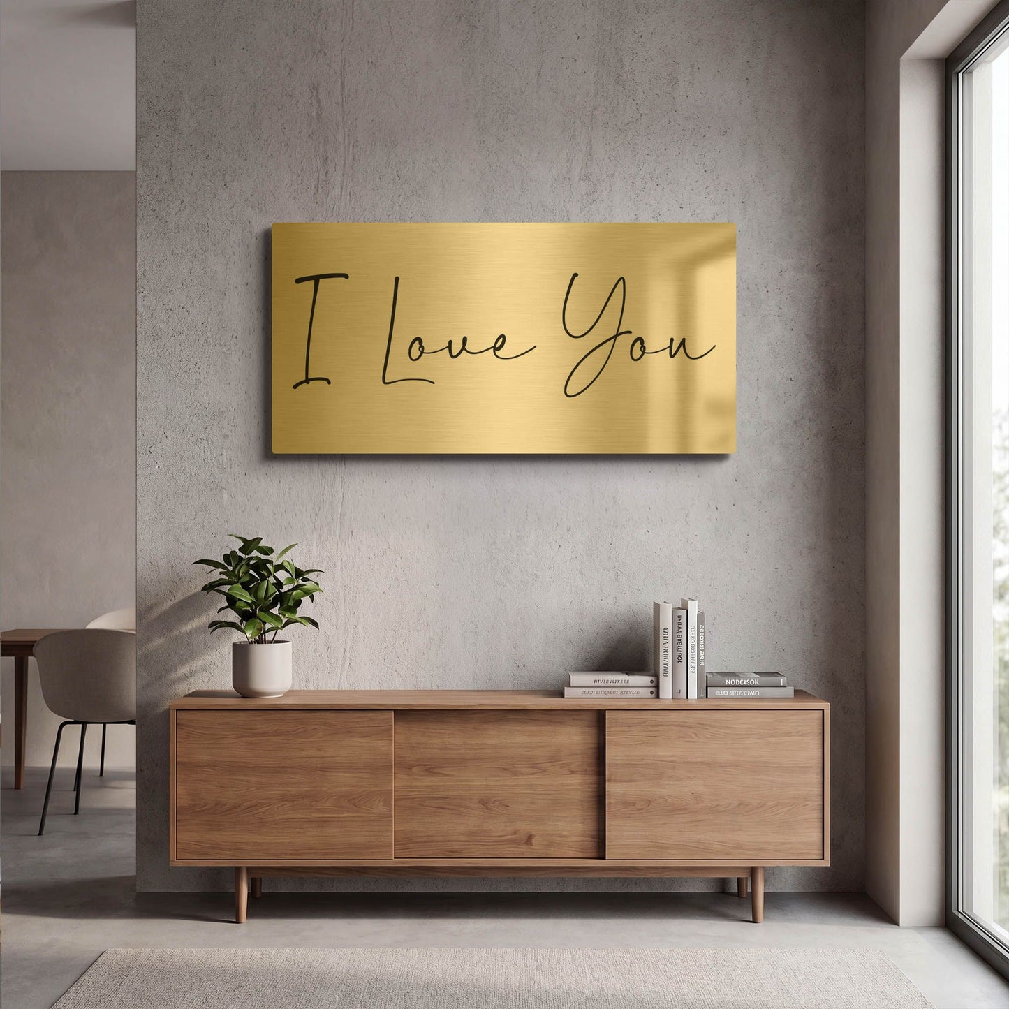 'I Love You' By LUXE Gold Metal Wall Art