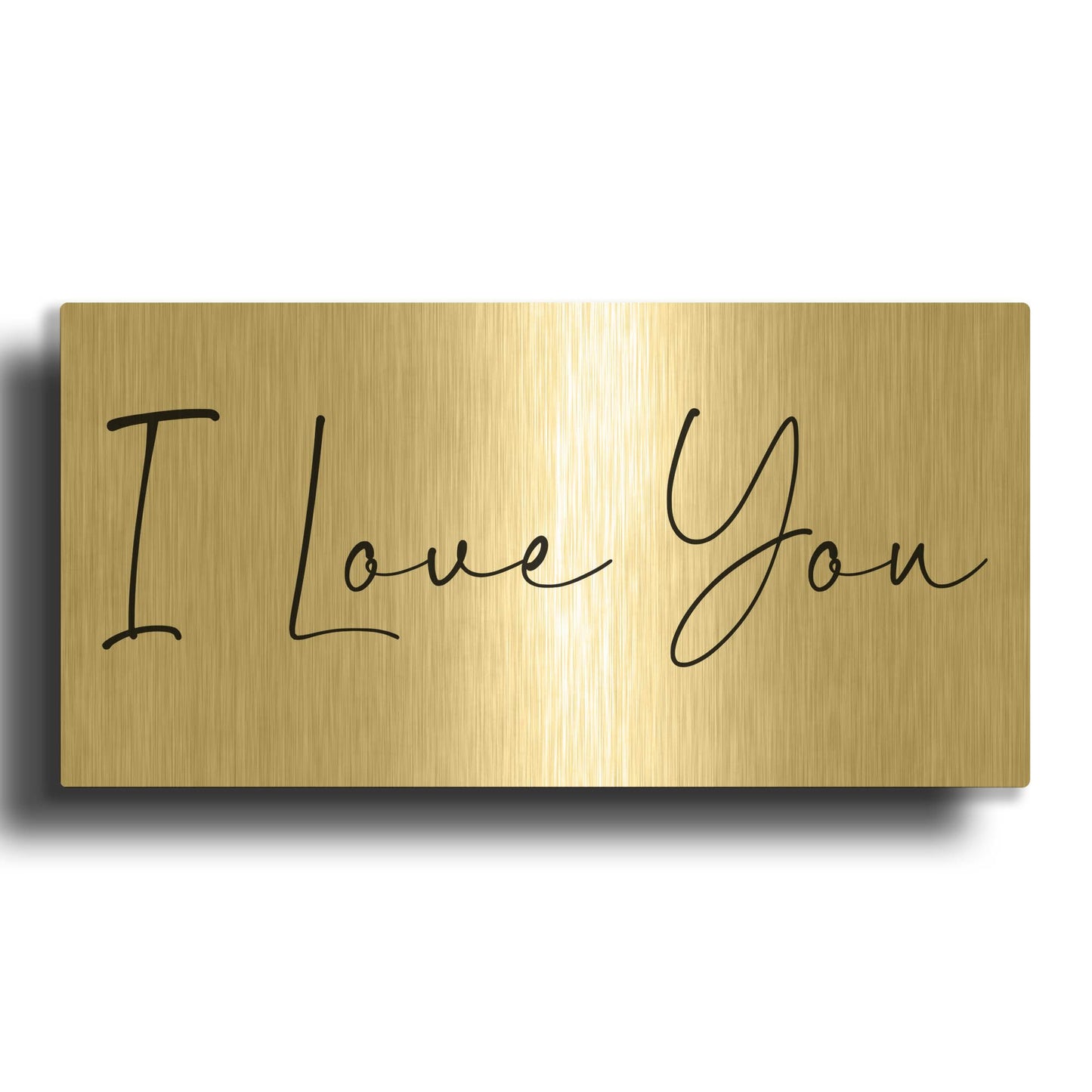 'I Love You' By LUXE Gold Metal Wall Art