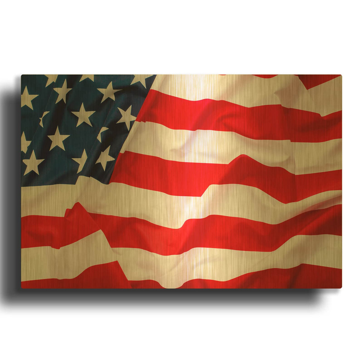'Flag of the United States of America' By Luxe Gold Metal Wall Art