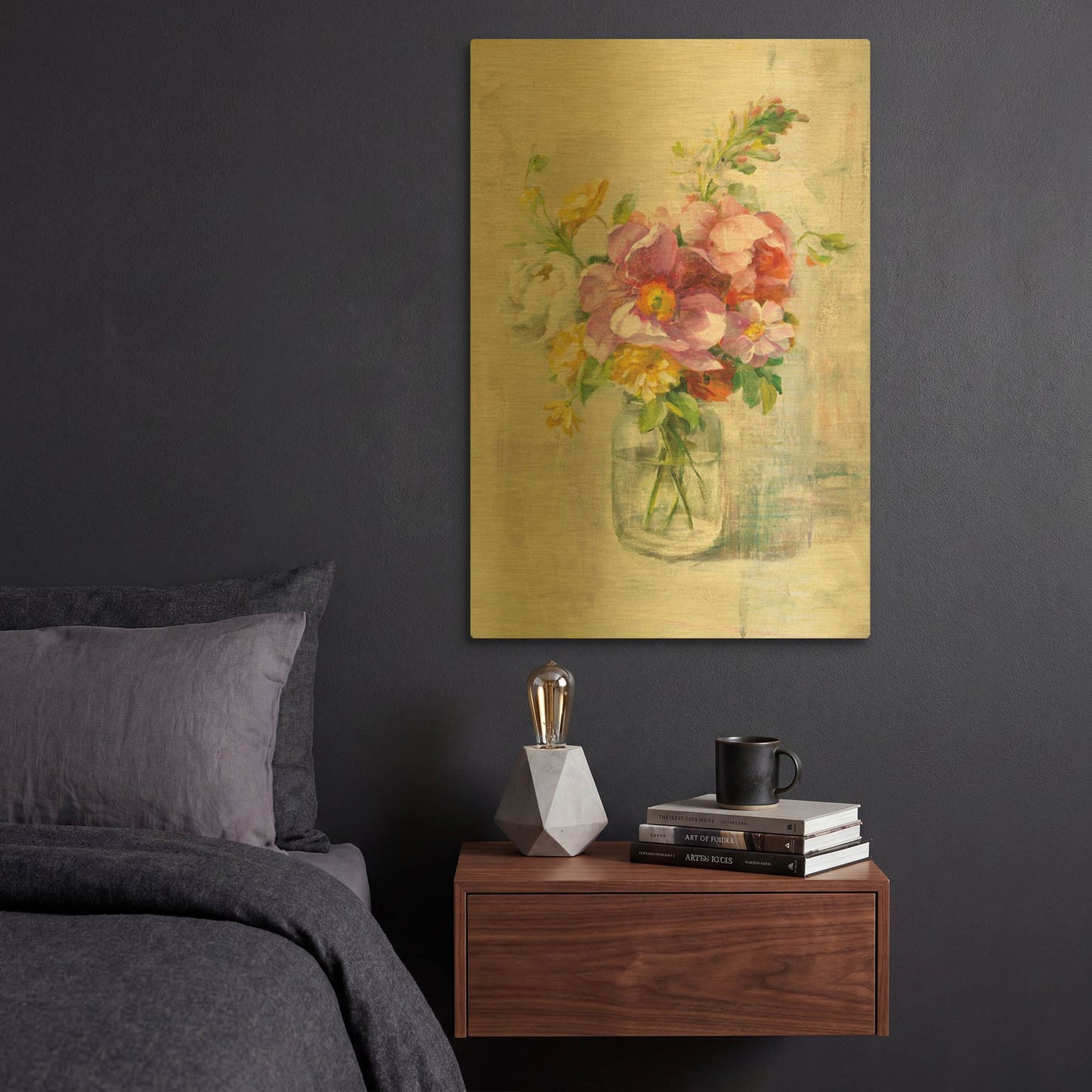 'Summer Treasures II Crop' By Danhui Nai Gold Metal Wall Art