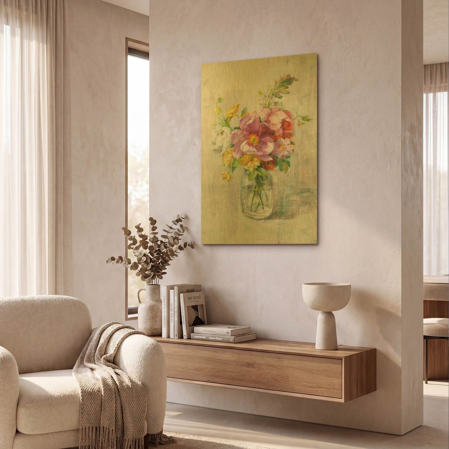 'Summer Treasures II Crop' By Danhui Nai Gold Metal Wall Art