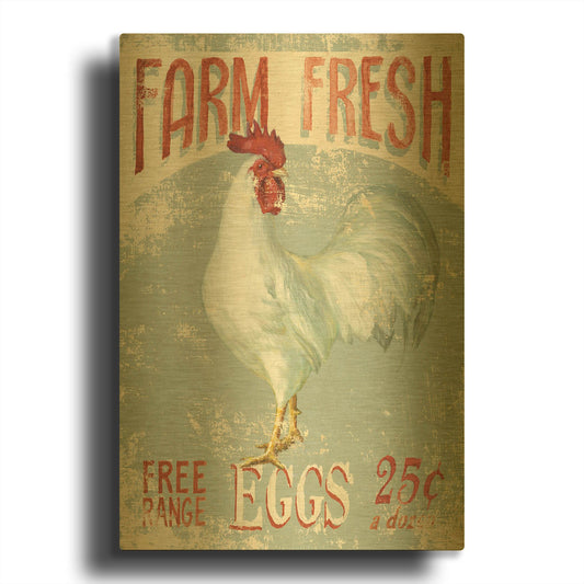 'Farm Nostalgia III' By Danhui Nai Gold Metal Wall Art