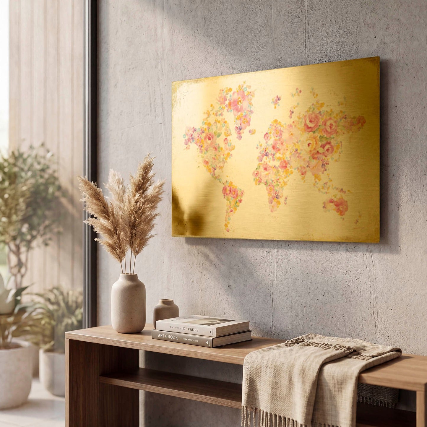 'Midsummer World' By Danhui Nai Gold Metal Wall Art