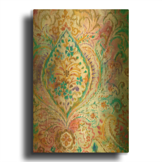 'Boho Paisley II' By Danhui Nai Gold Metal Wall Art