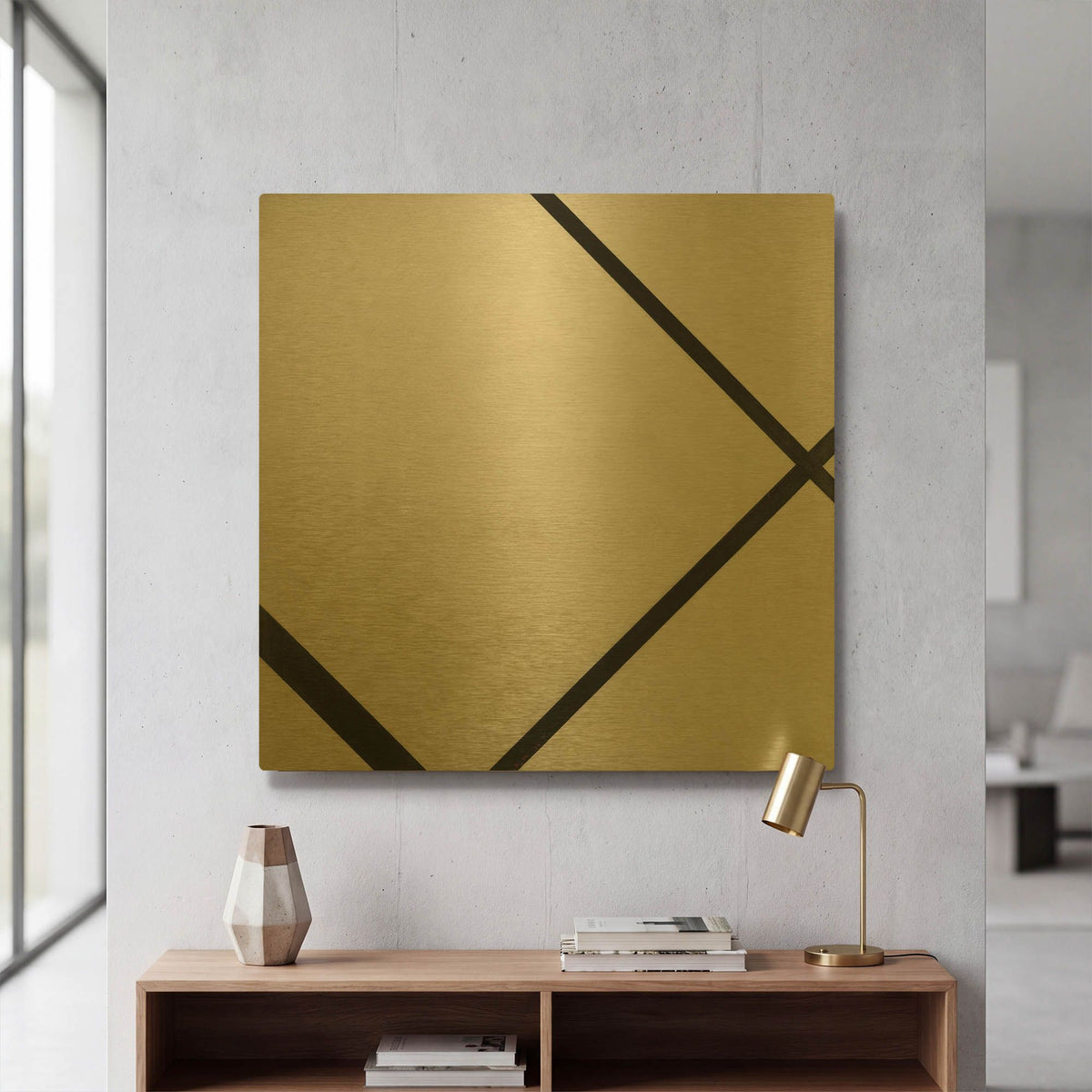 'Fox Trot A, 1930' By Piet Mondrian Gold Metal Wall Art