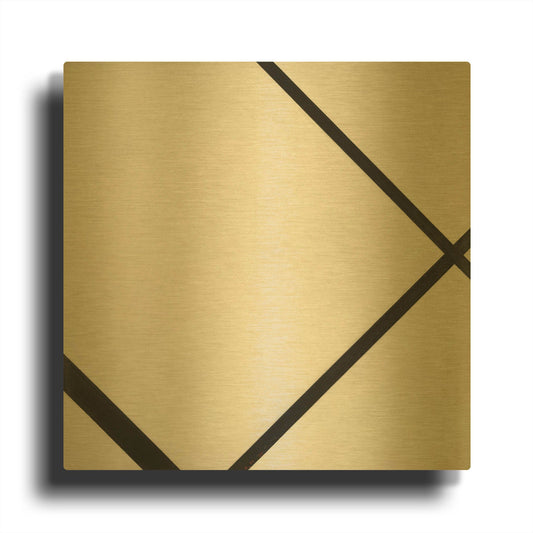 'Fox Trot A, 1930' By Piet Mondrian Gold Metal Wall Art