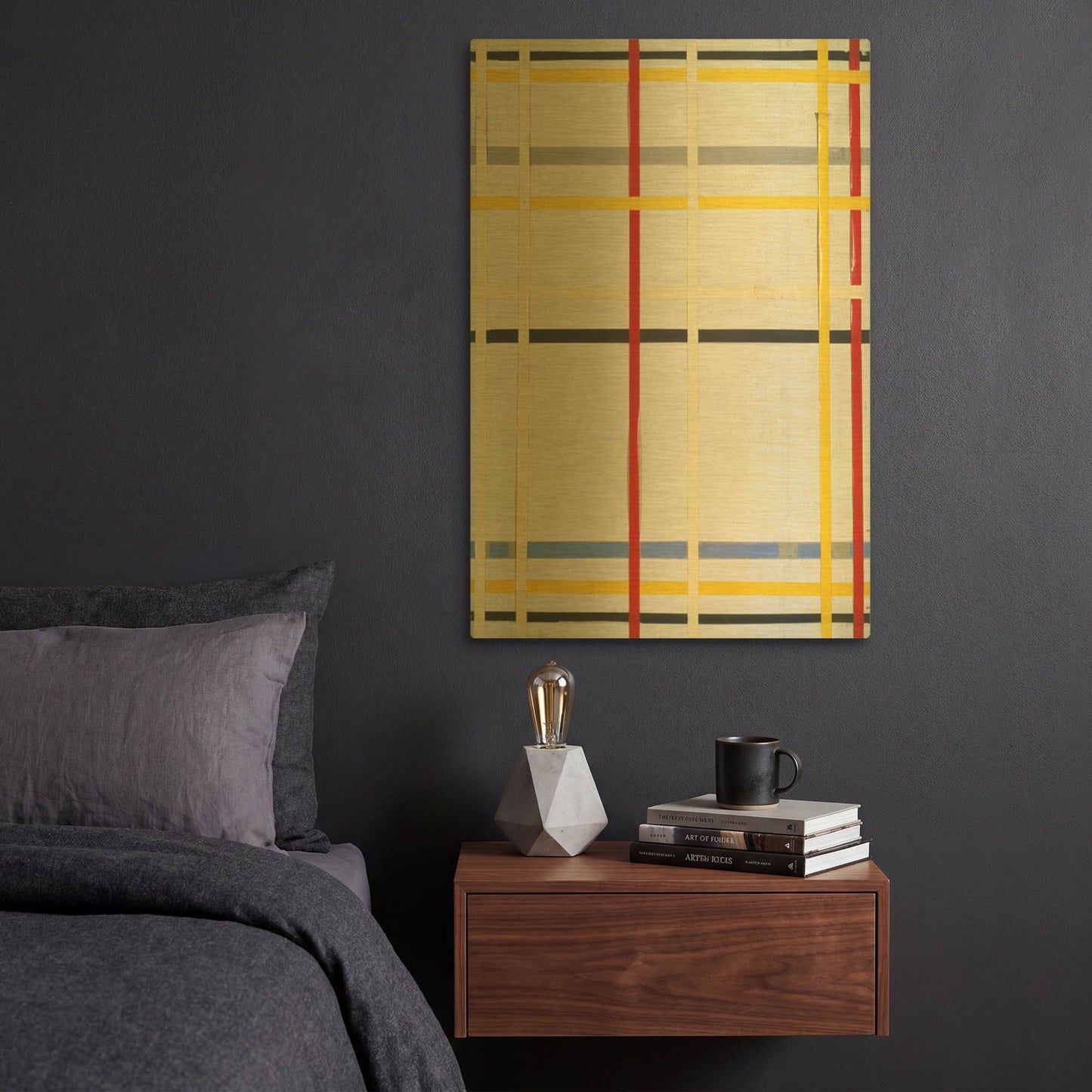 'New York City 2, 1941' By Piet Mondrian Gold Metal Wall Art