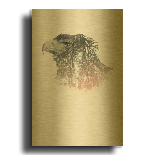'Eye of the Forest I' By Clean Nature Gold Metal Wall Art