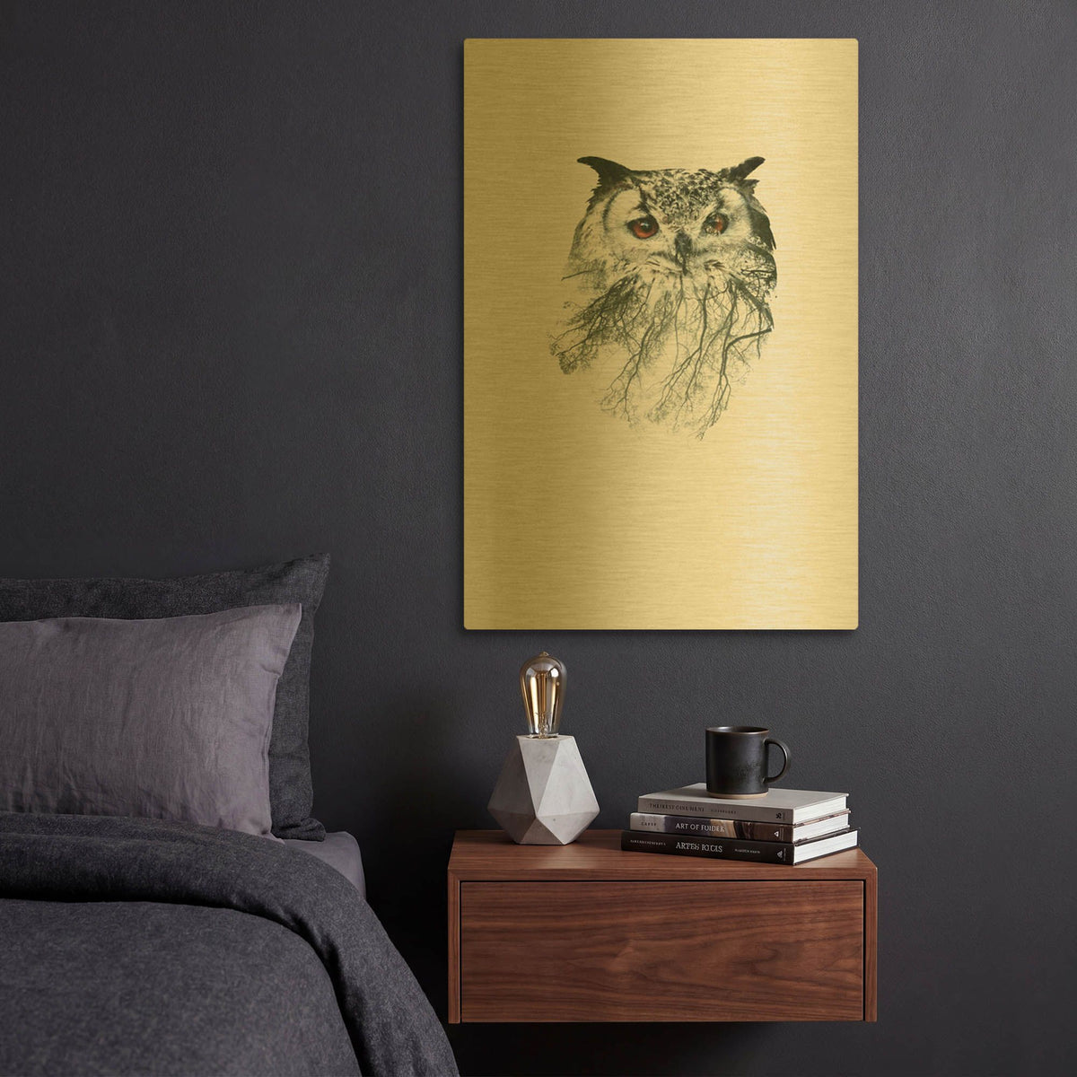 'Eye of the Forest II' By Clean Nature Gold Metal Wall Art