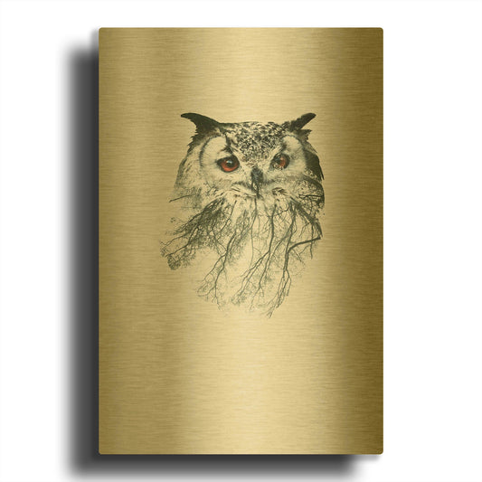 'Eye of the Forest II' By Clean Nature Gold Metal Wall Art