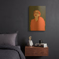 'Orange Fur' By Megan Galante Gold Metal Wall Art