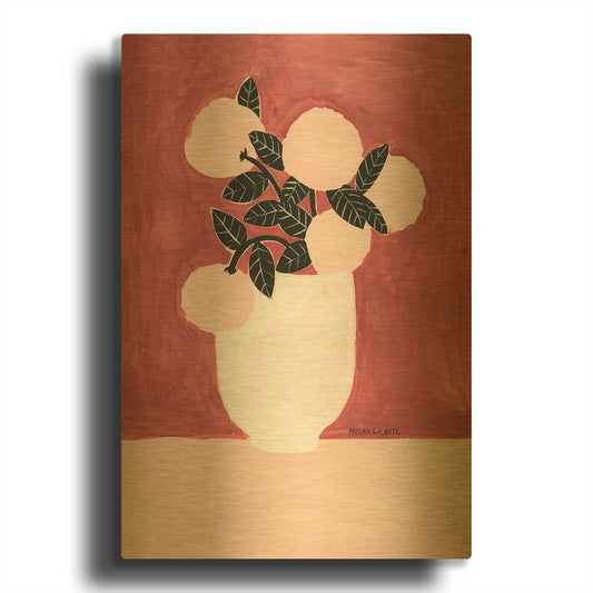 'Posy Vase' By Megan Galante Gold Metal Wall Art