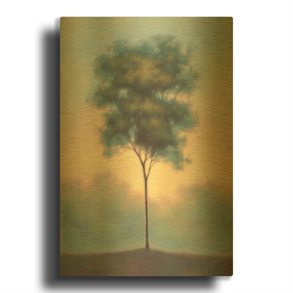 'Solitude I' By Darlou Gams Gold Metal Wall Art