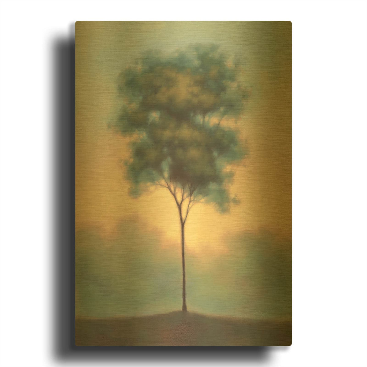 'Solitude I' By Darlou Gams Gold Metal Wall Art