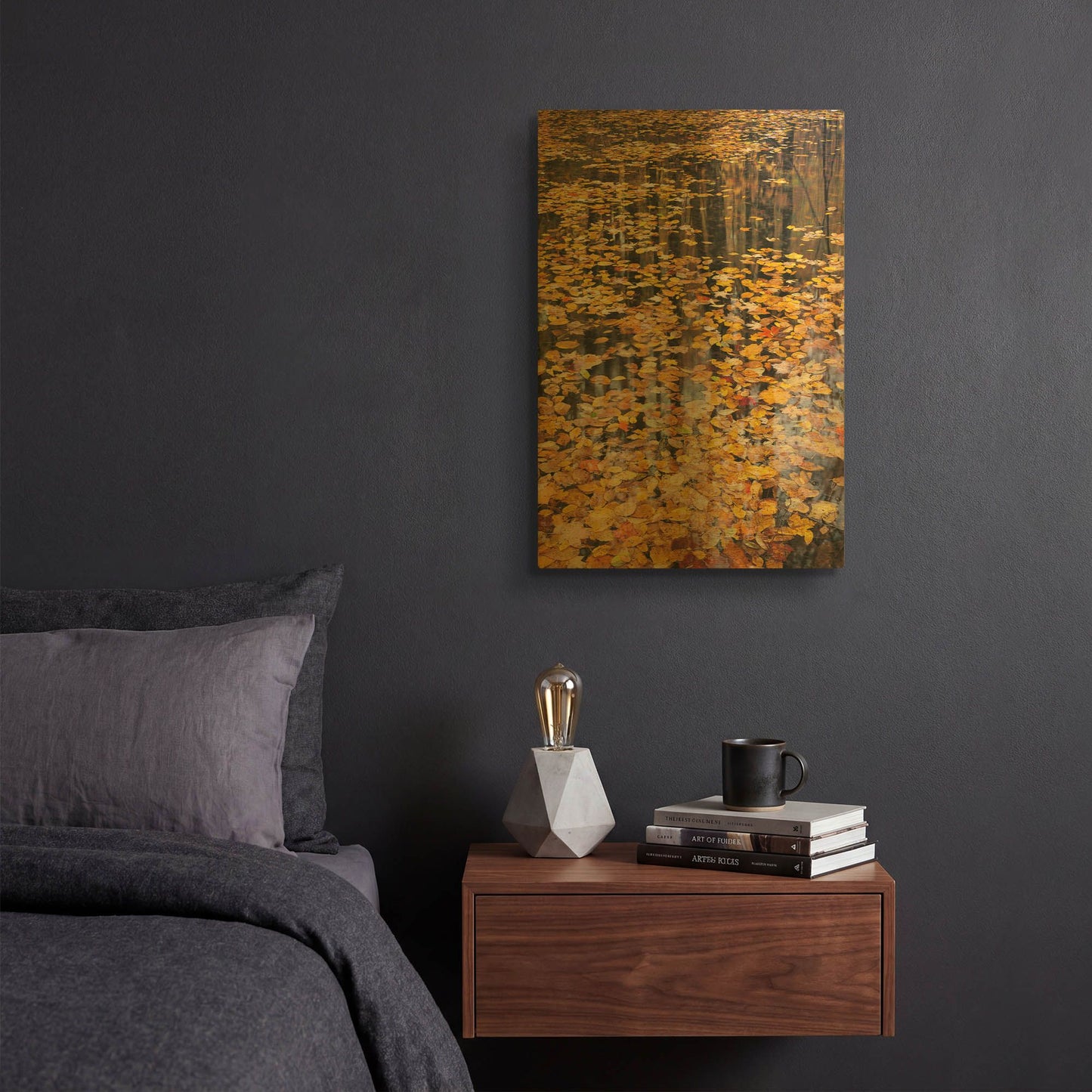 'Autumn Detail' By John Gavrilis Gold Metal Wall Art