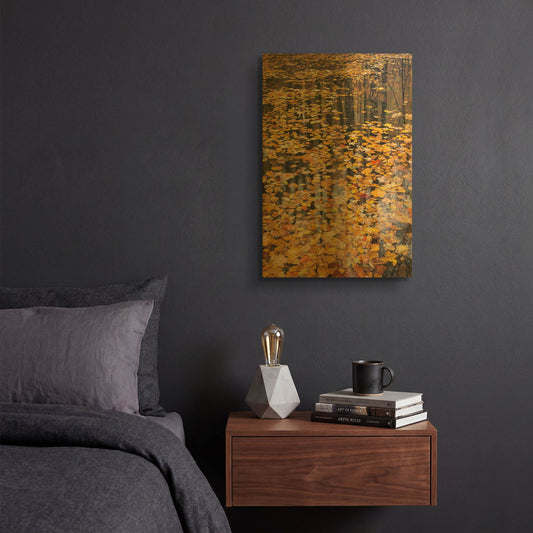 'Autumn Detail' By John Gavrilis Gold Metal Wall Art