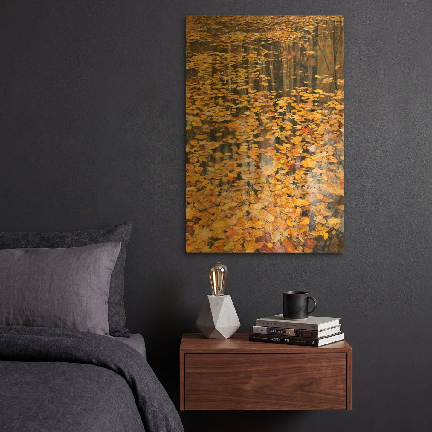 'Autumn Detail' By John Gavrilis Gold Metal Wall Art