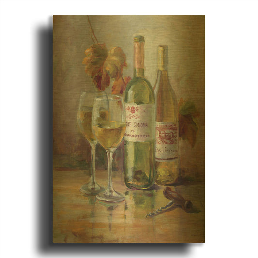 'Opening the Wine II' By Danhui Nai Gold Metal Wall Art
