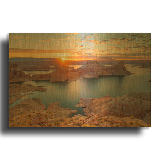 'Gunsight Sunrise' By John Gavrilis Gold Metal Wall Art