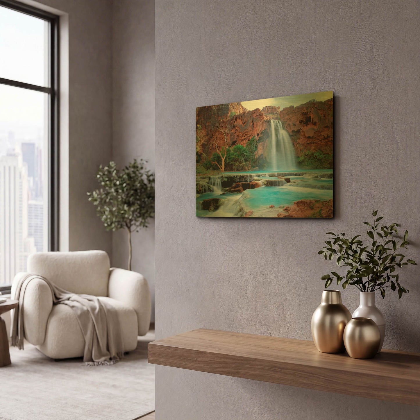 'Havasu Before Flood' By John Gavrilis Gold Metal Wall Art