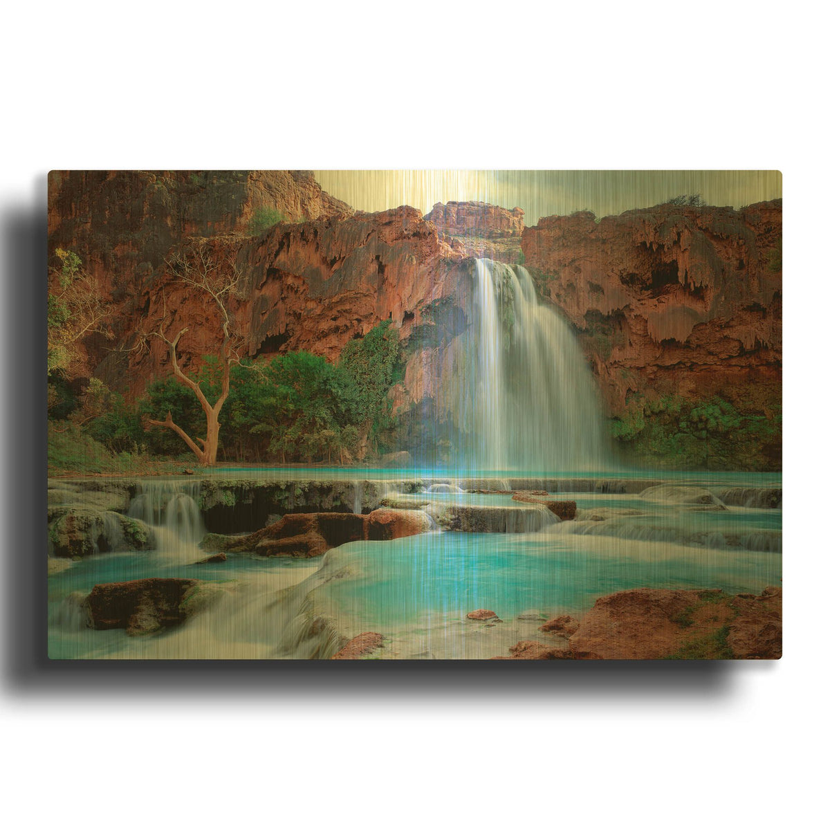 'Havasu Before Flood' By John Gavrilis Gold Metal Wall Art