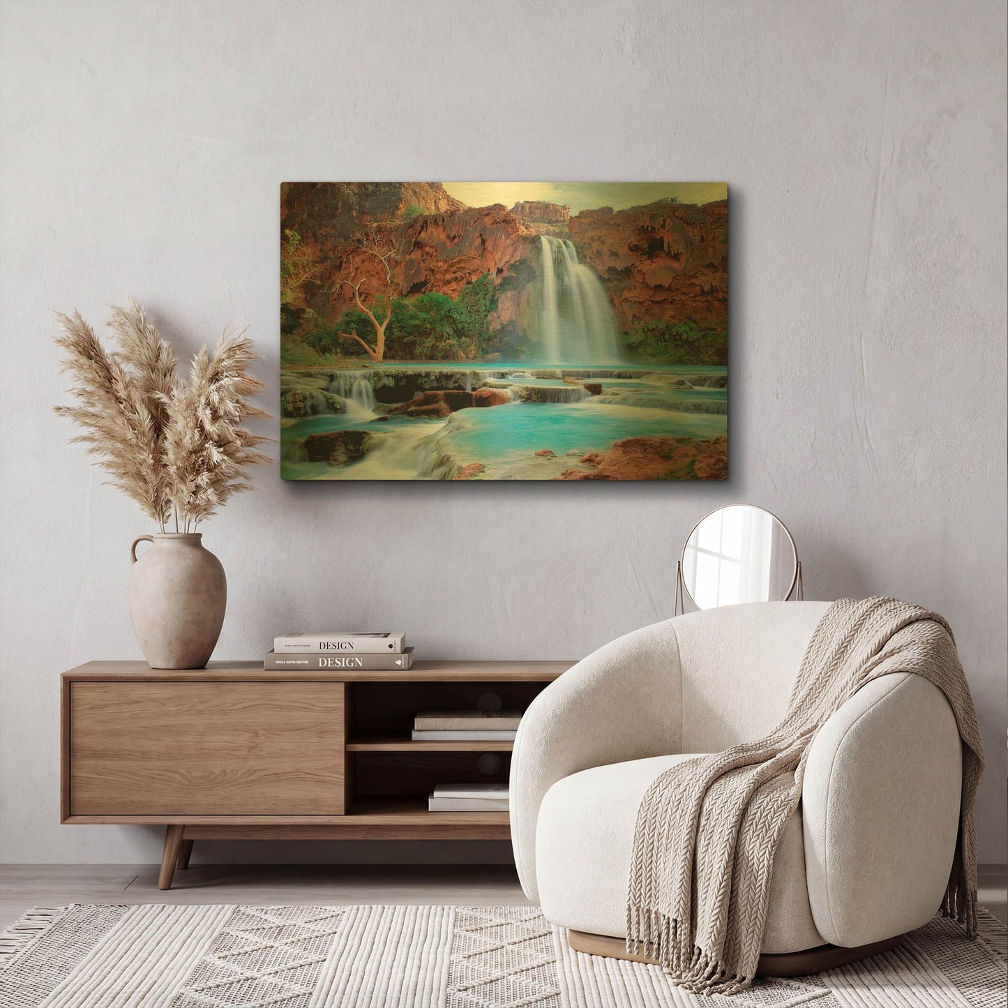 'Havasu Before Flood' By John Gavrilis Gold Metal Wall Art