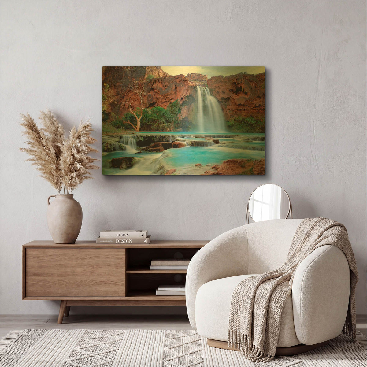 'Havasu Before Flood' By John Gavrilis Gold Metal Wall Art