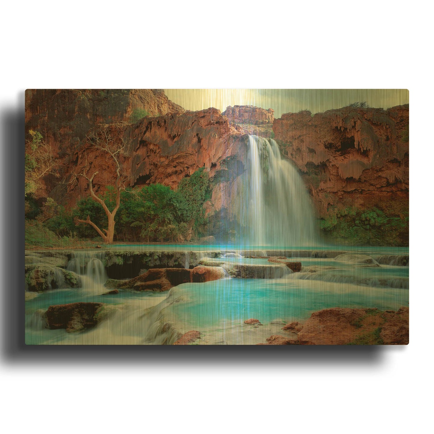 'Havasu Before Flood' By John Gavrilis Gold Metal Wall Art