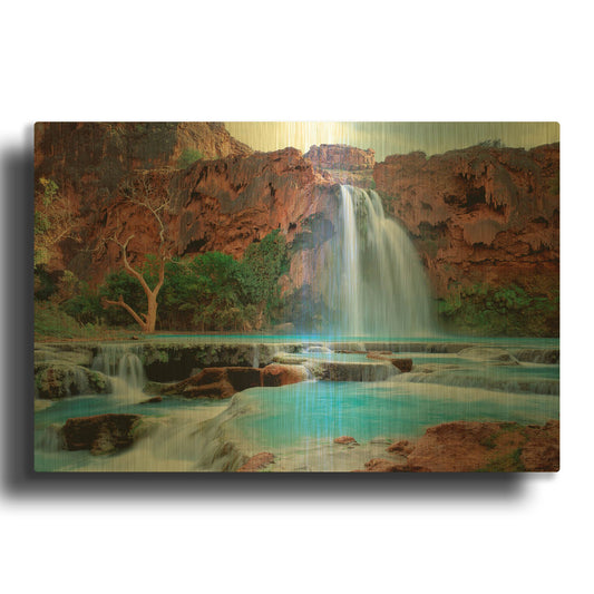 'Havasu Before Flood' By John Gavrilis Gold Metal Wall Art