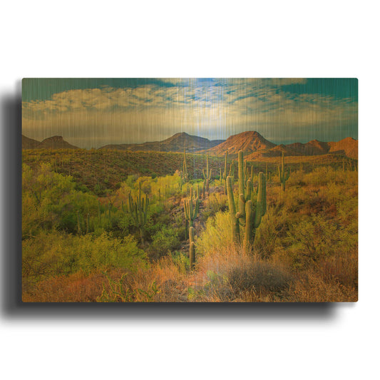 'Jewel Evening' By John Gavrilis Gold Metal Wall Art