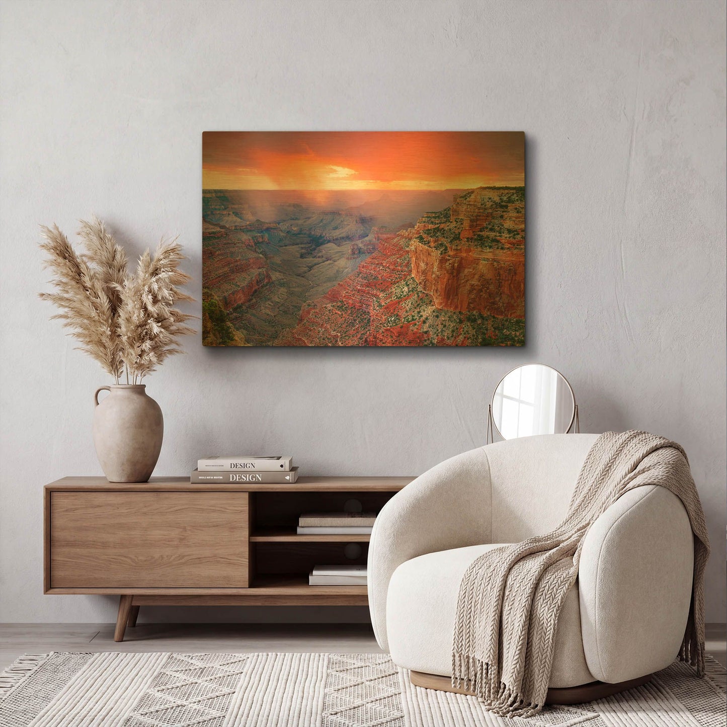 'Monsoon Sunset' By John Gavrilis Gold Metal Wall Art