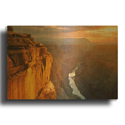 'Toroweap Sunrise' By John Gavrilis Gold Metal Wall Art