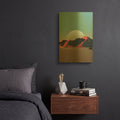 'Low Poly Mountain 8' By GeoMania Gold Metal Wall Art